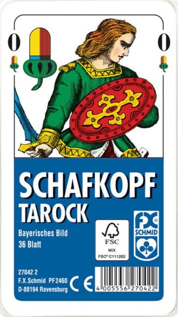 10 Pack Schafkopf Karten Tarock Spielkarten mit 36 Blatt Schafkopfkarten Spiele 