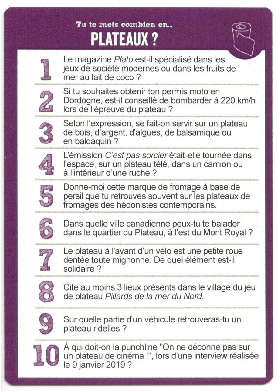 TTMC Tu te mets combien: la Carte Goodie