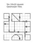RPG Item: Six 10x10 Square Geomorph Tiles