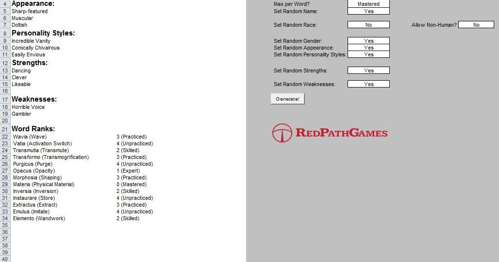 Grimoire Wizard Generator Rpg Item Rpggeek