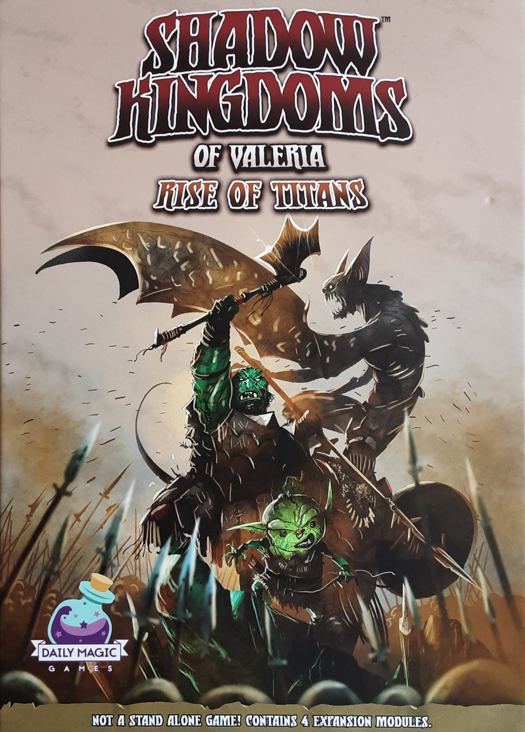 Shadow Kingdoms of Valeria: Rise of Titans box art