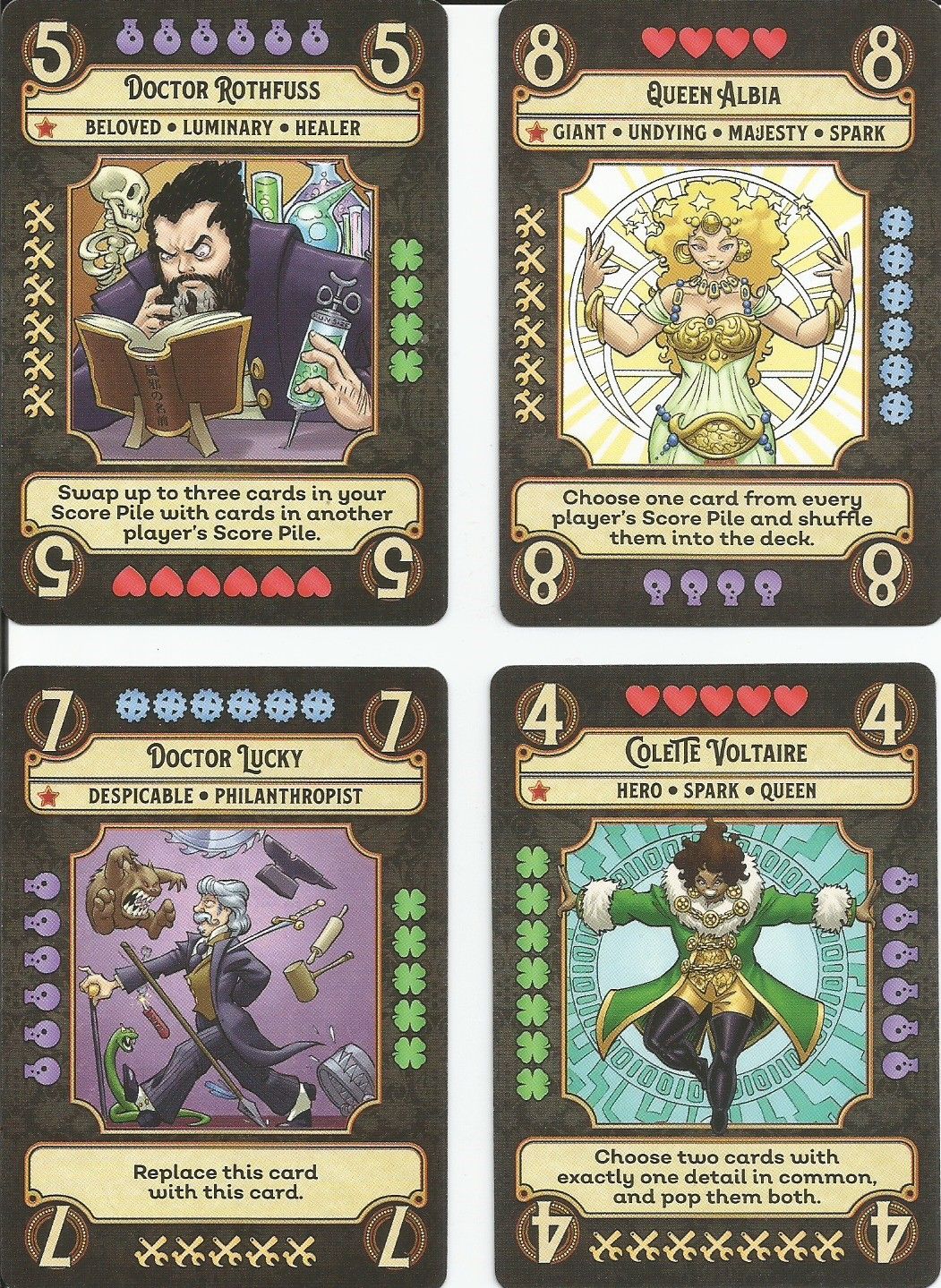 Girl Genius: The Works – Kickstarter Funvelope Promo Cards