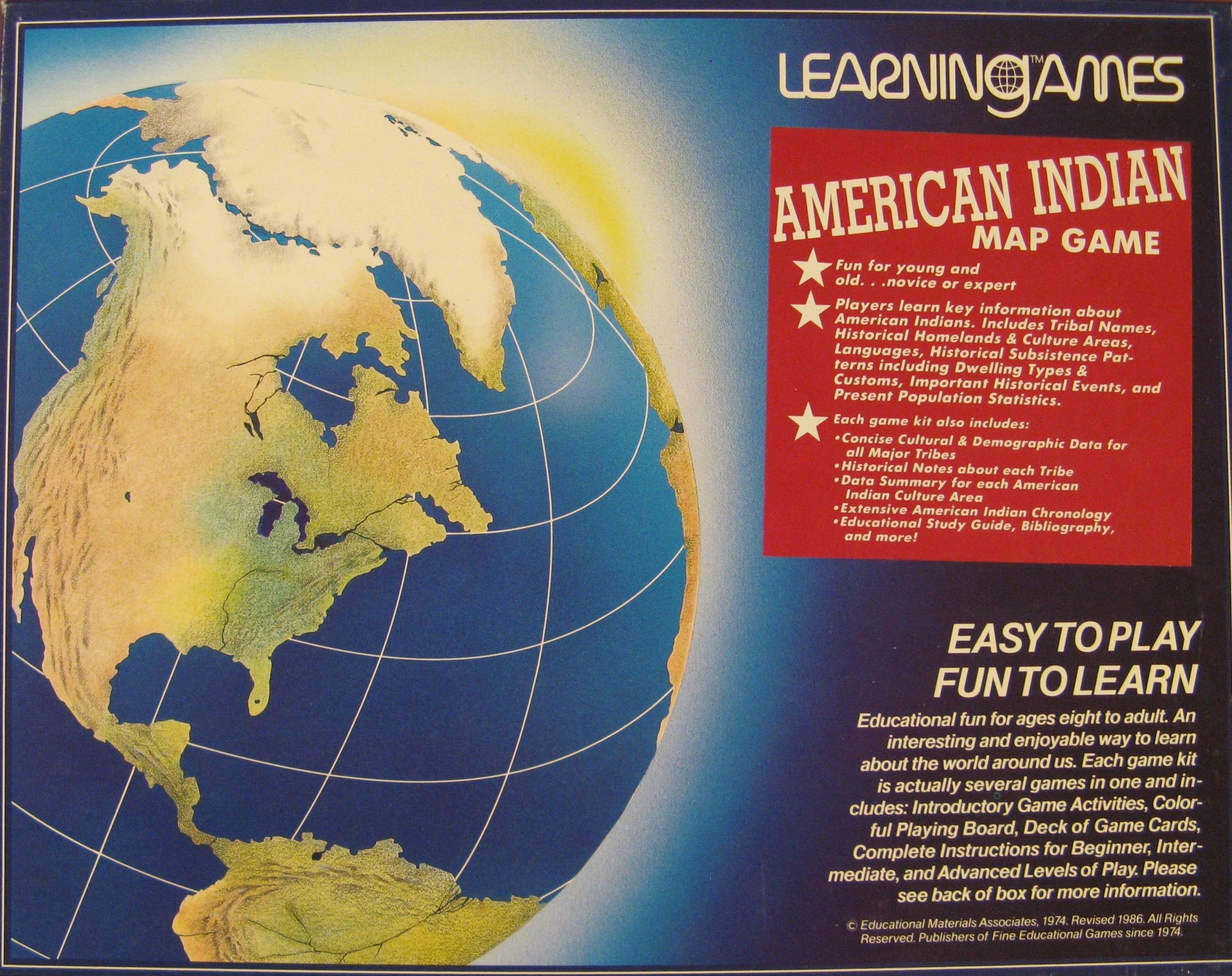 Coperta American Indian Map Game