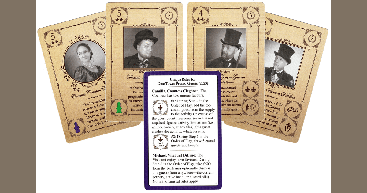 Where do we get these? Obsession Dice Tower Promo Guests