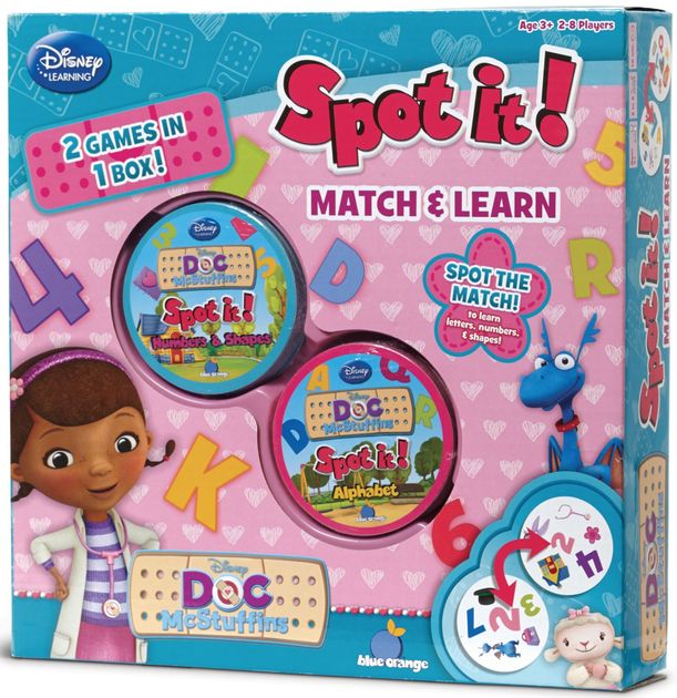 Disney Spot It Years 2 In 1 Game Set 2 Styles! Match And Learn Games Age 3 