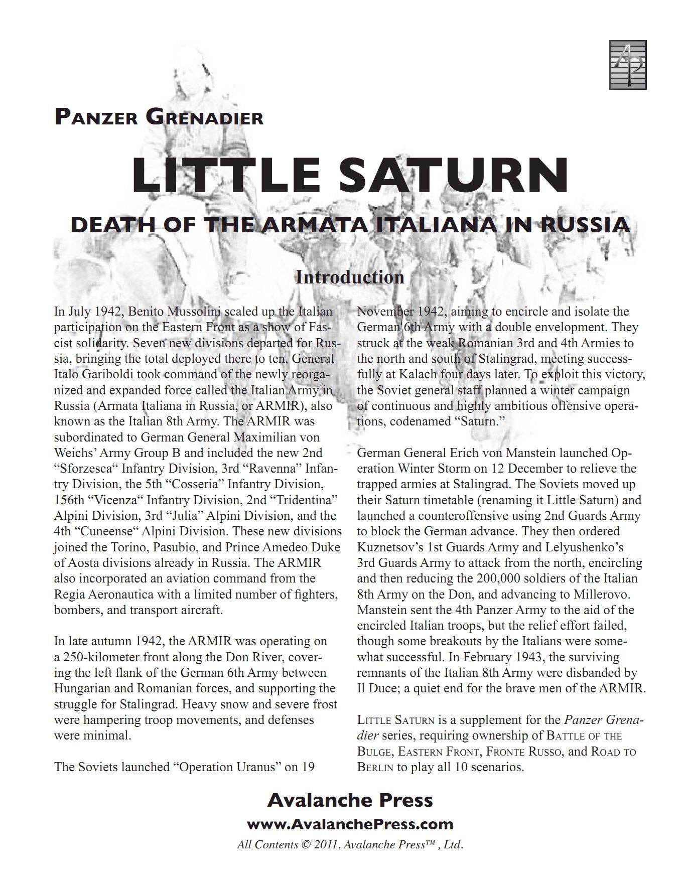 Panzer Grenadier: Little Saturn
