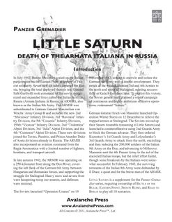 Panzer Grenadier: Little Saturn