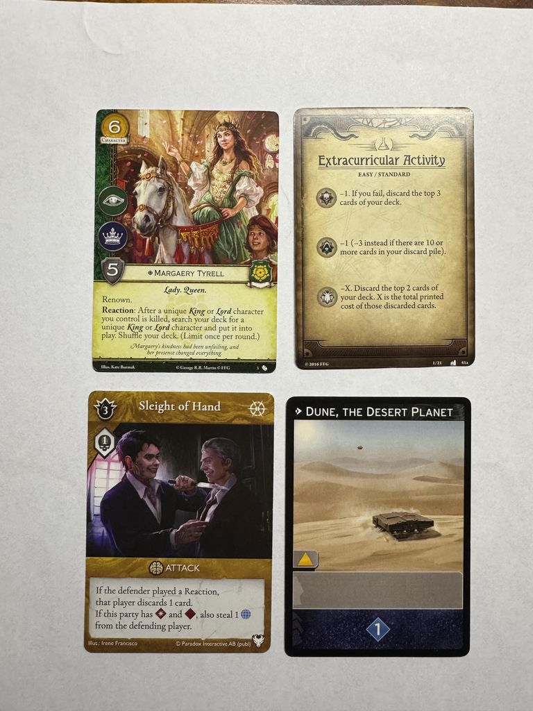 Card size not standard in Arkham Horror LCG. What sleeves fit properly. |  BoardGameGeek