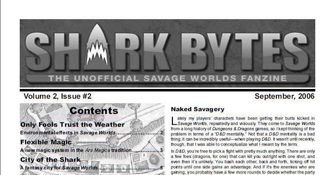 Shark Bytes (Vol. 2, Issue 2 - Sep 2006) | Issue | RPGGeek