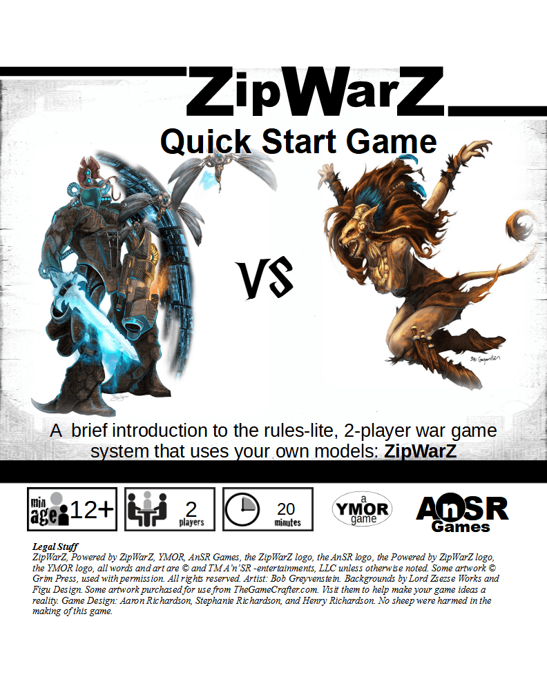 Coperta ZipWarZ Quick Start Game
