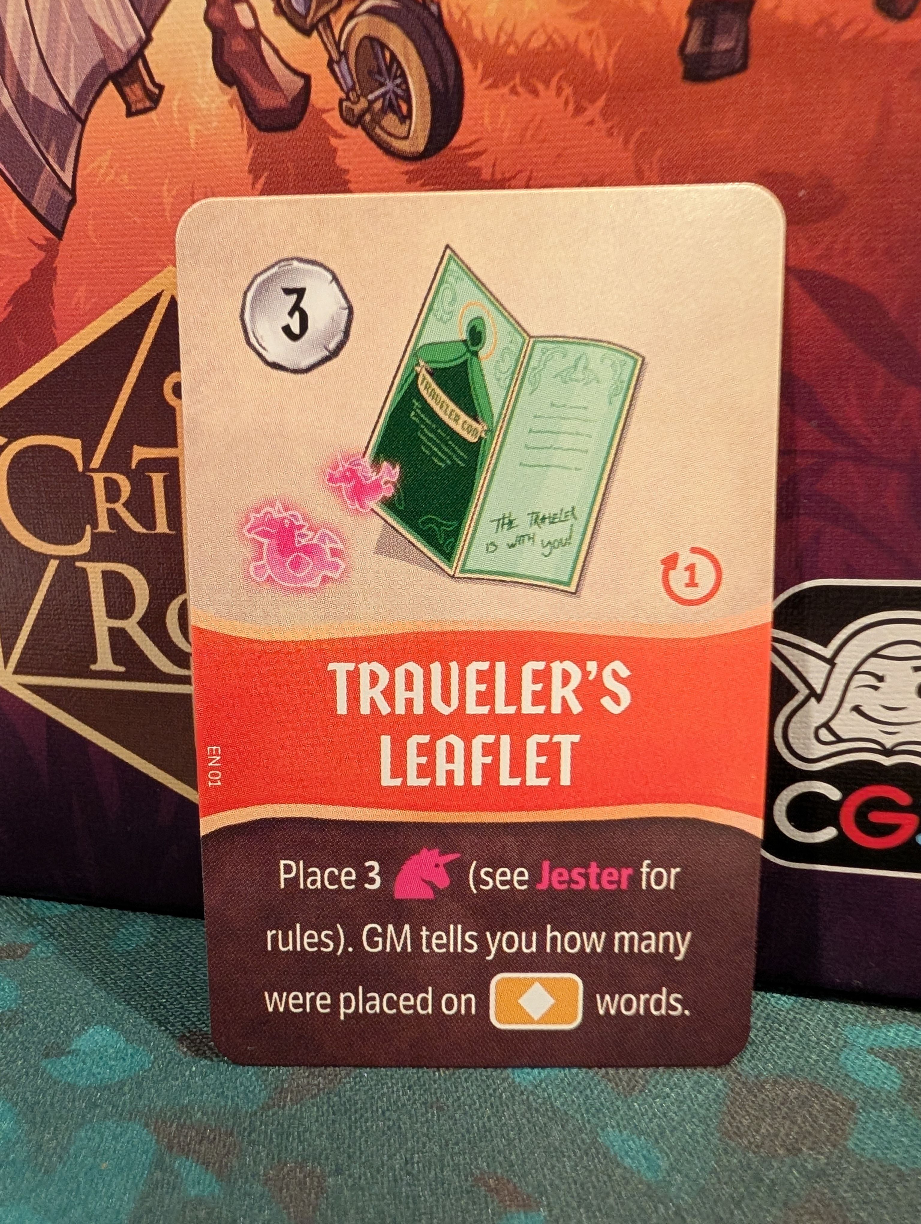 Codenames: Critical Role Adventures – Traveler's Leaflet Promo Card