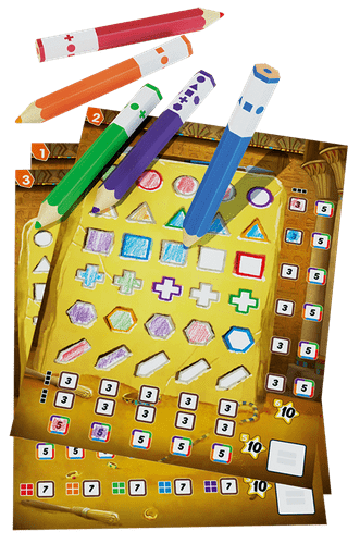 Brettspiel: Wählen Sie einen Stift: Crypten