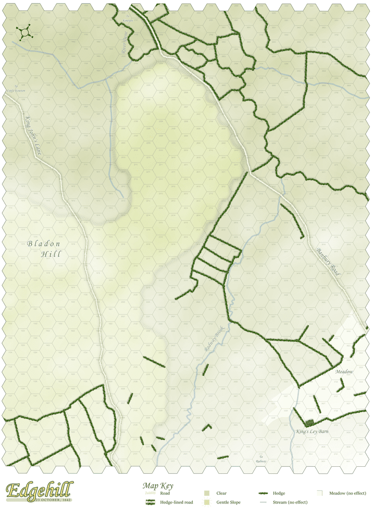 Edgehill map from the findings of The Edgehill Battlefield Survey ...
