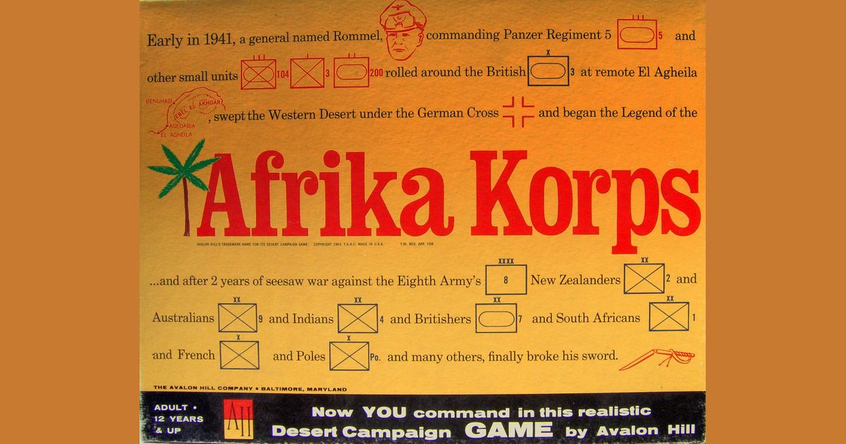 Afrika Korps Board Game Boardgamegeek