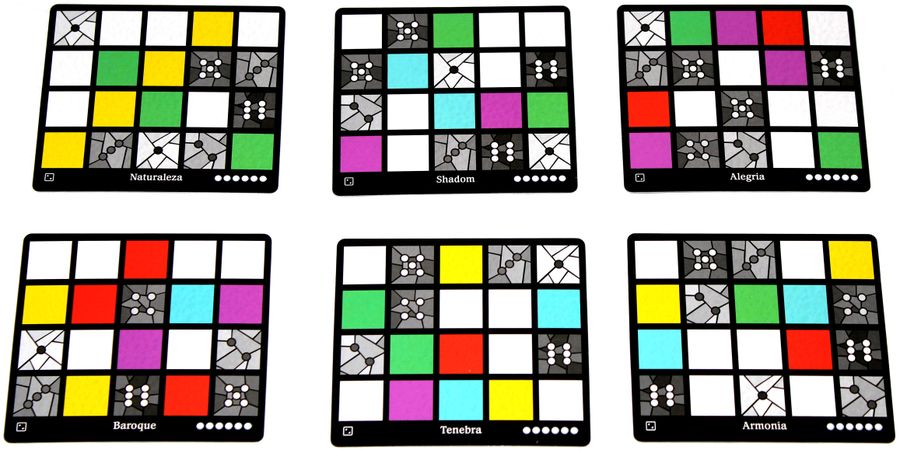 Some of the new Window Cards you'll see in the new Sagrada Expansion!
