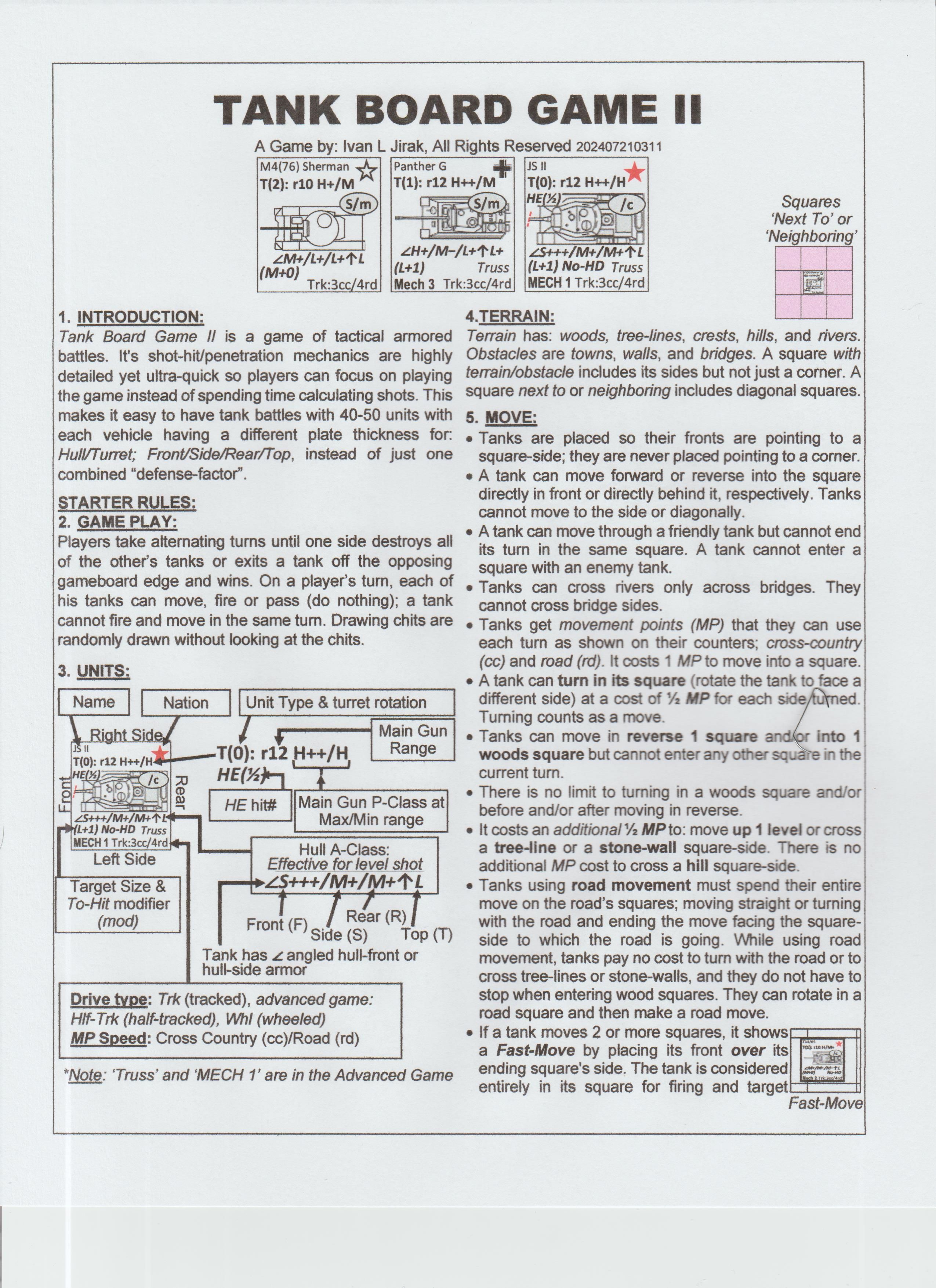 Tank Board Game II