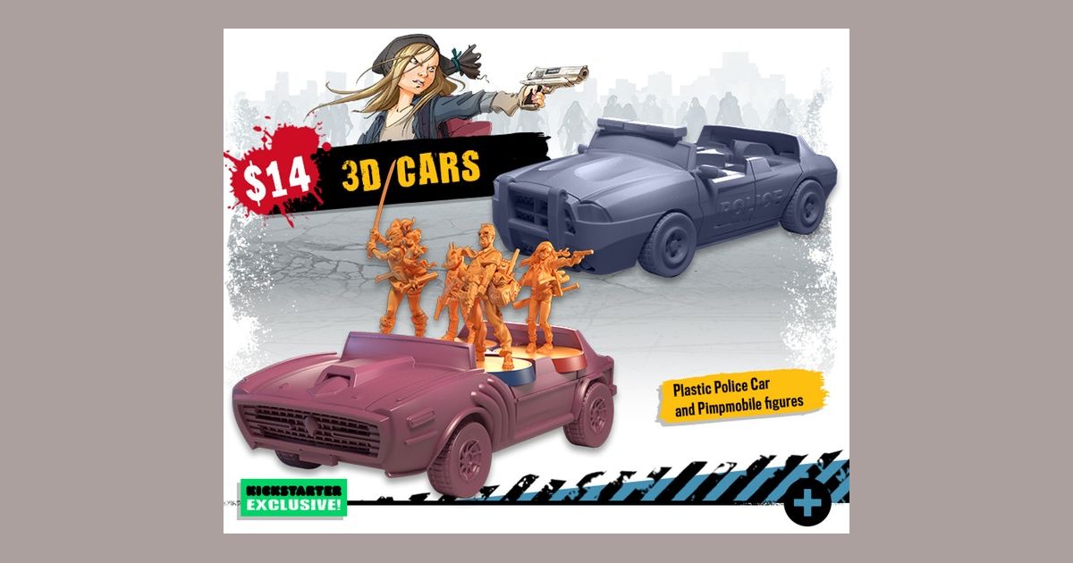 Special 3D CARS Nuovo! Zombicide 2nd Edition C'MON Esclusiva Kickstarter 