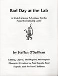 RPG Item: Bad Day at the Lab