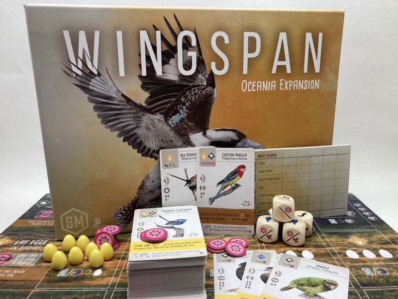 Wingspan Oceania Expansion Image Boardgamegeek Wingspan is a board game for 1 to 5 players designed by elizabeth hargrave and published by stonemaier games in 2019. boardgamegeek