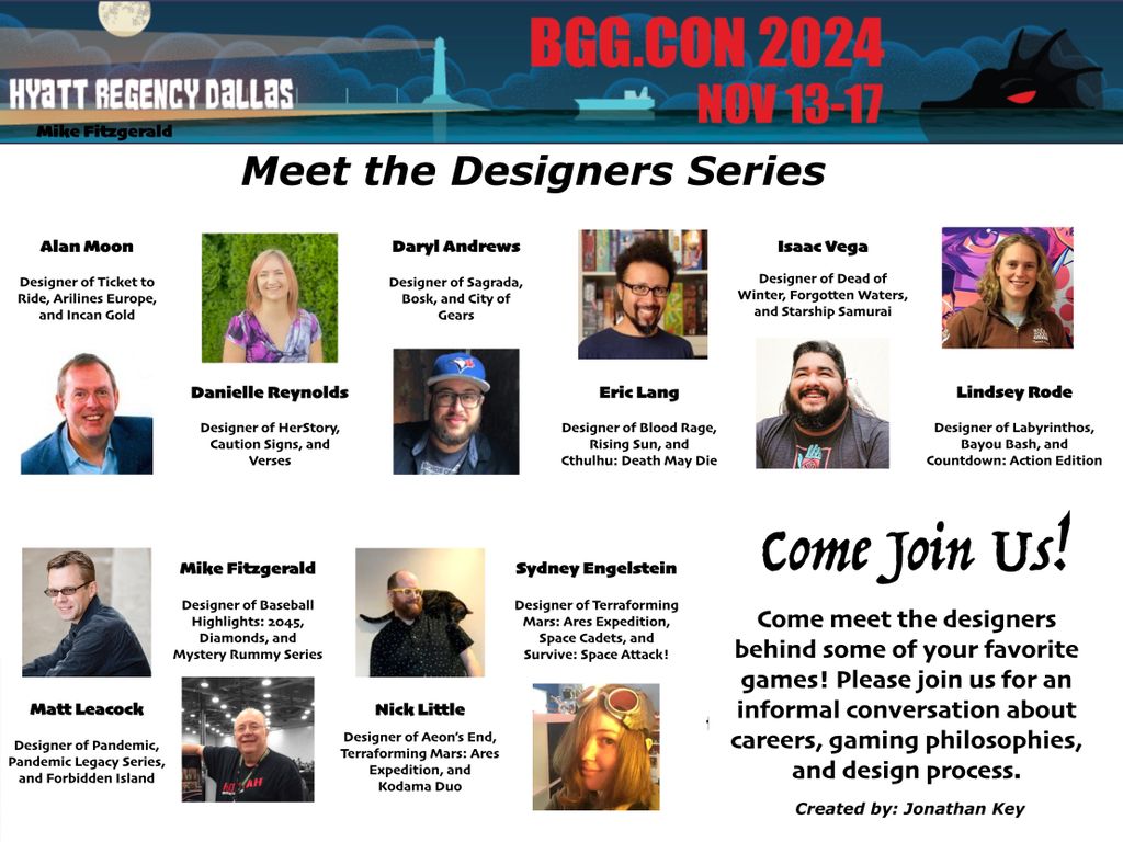 BGG.CON Fall 2024: Special Guests - Meet the Designers Series