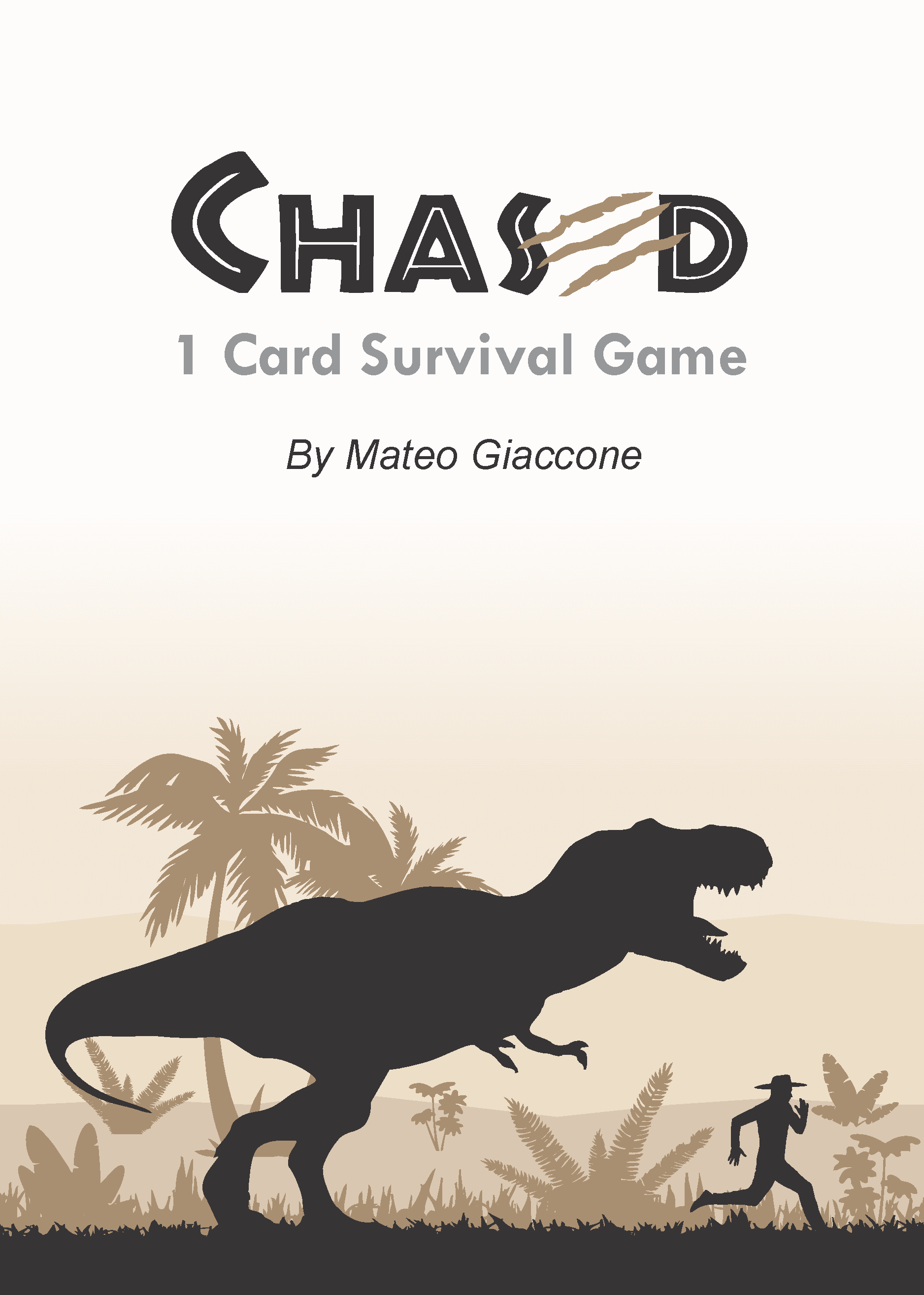 Chased: 1 card survival game with dinosaurs cover