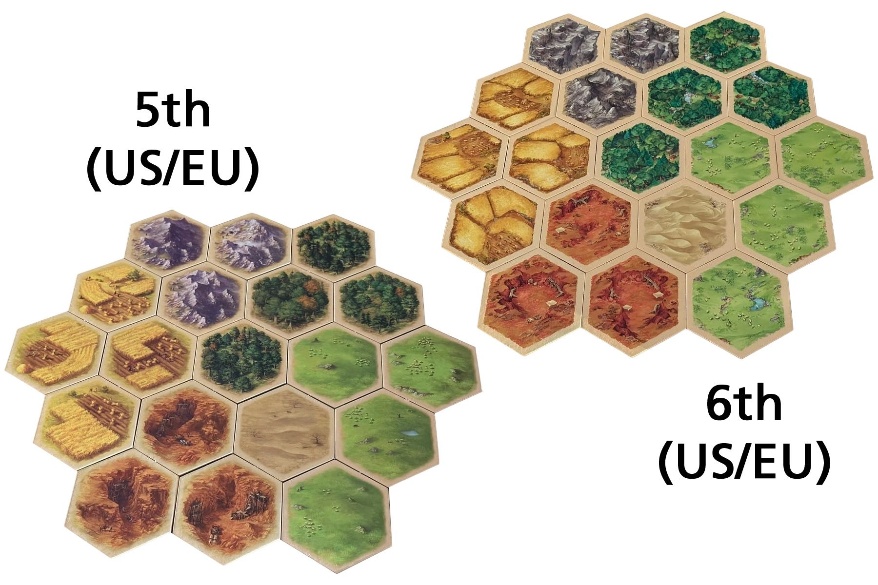 PHOTOS: Catan 5th vs. 6th Edition (Base Game & Expansions) – Pros and ...