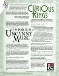RPG Item: The Emporium of Uncanny Magic - Curious Rings