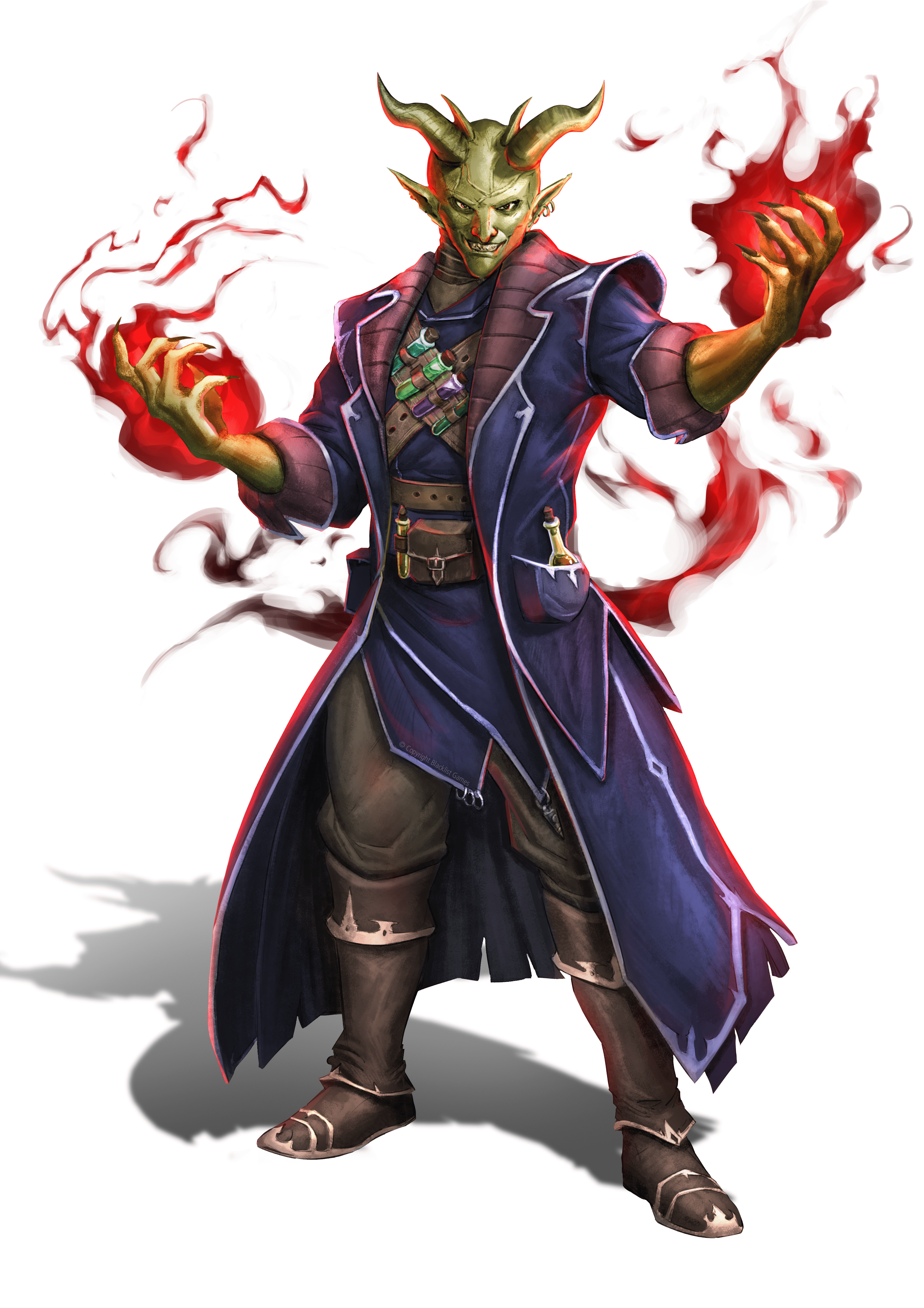 Lasting Tales Fantasy Series 1 Male Demonkin Sorcerer Painted Boardgame minis BoardGameGeek