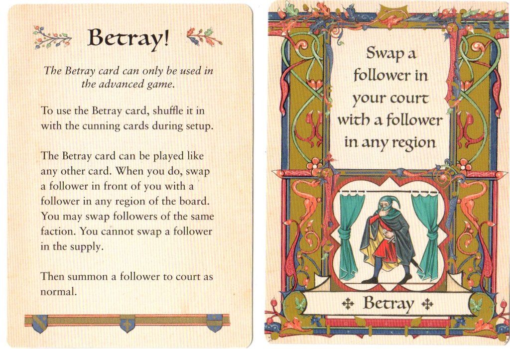 The King Is Dead: Second Edition – Betray Promo Card