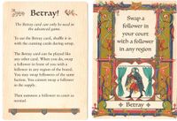 Board Game: The King Is Dead: Betray Promo Card
