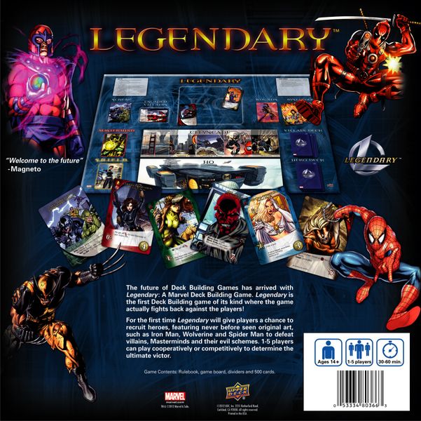 Legendary, Upper Deck Entertainment, 2012 – back cover (image provided by the publisher)