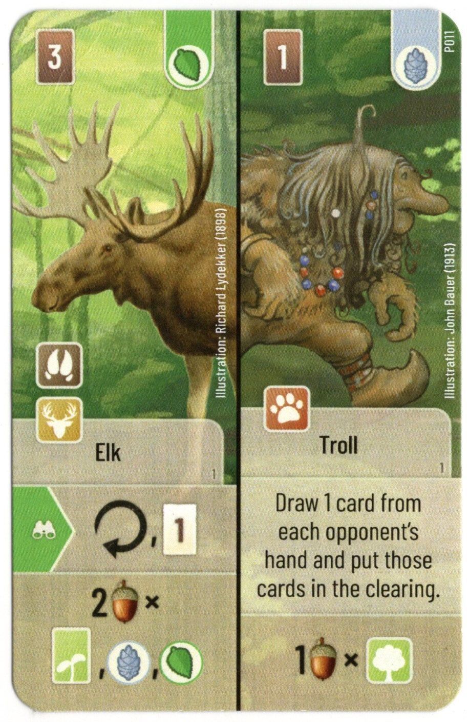 Forest Shuffle: Elk / Troll Promo Card