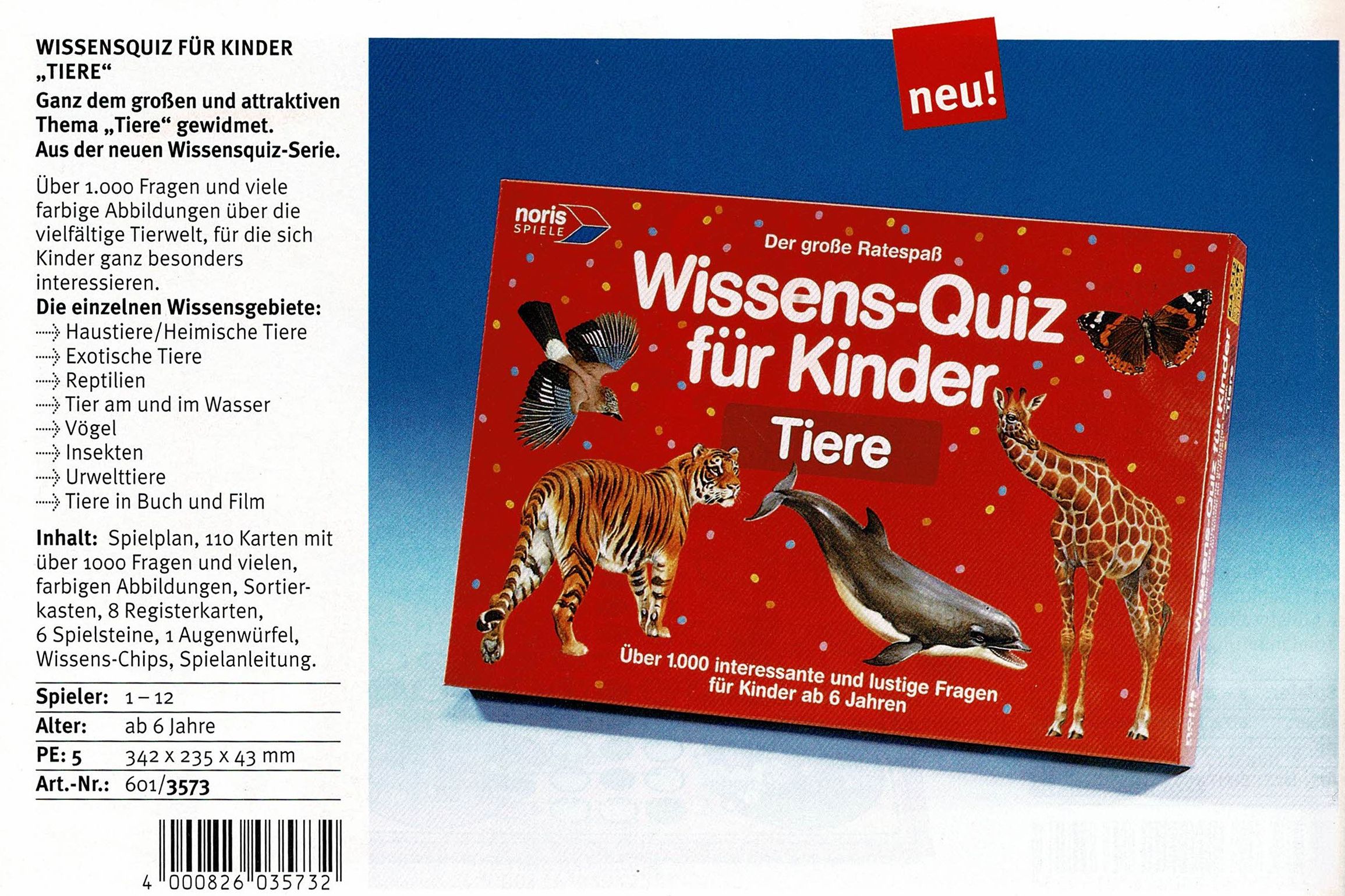 Wissens-Quiz für Kinder: Tiere