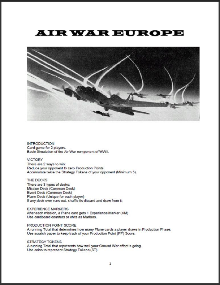 Air War Europe box art