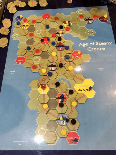 Board Game: Age of Steam Expansion: Greece and Cyclades