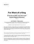 RPG Item: KEO5-01: For Want of a King