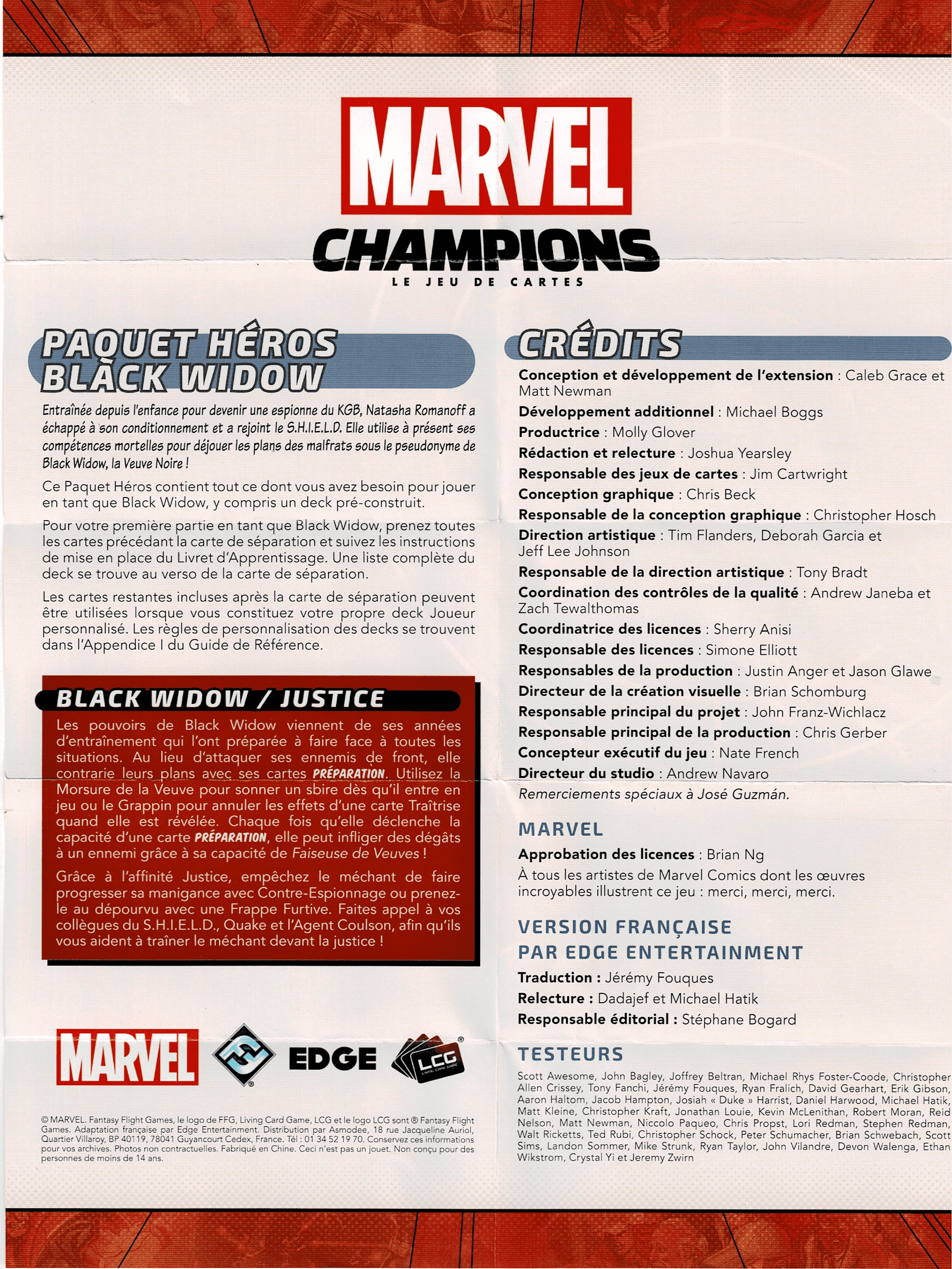 Marvel Champions The Card Game Black Widow Hero Pack Image Boardgamegeek