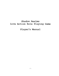 RPG Item: Shadow Realms Live Action Roleplaying Game: Player's Manual