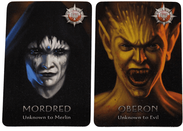 Mordred and Oberon character cards