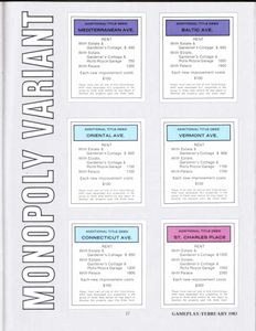 Variations on a Theme: Supplementary Rules for Monopoly