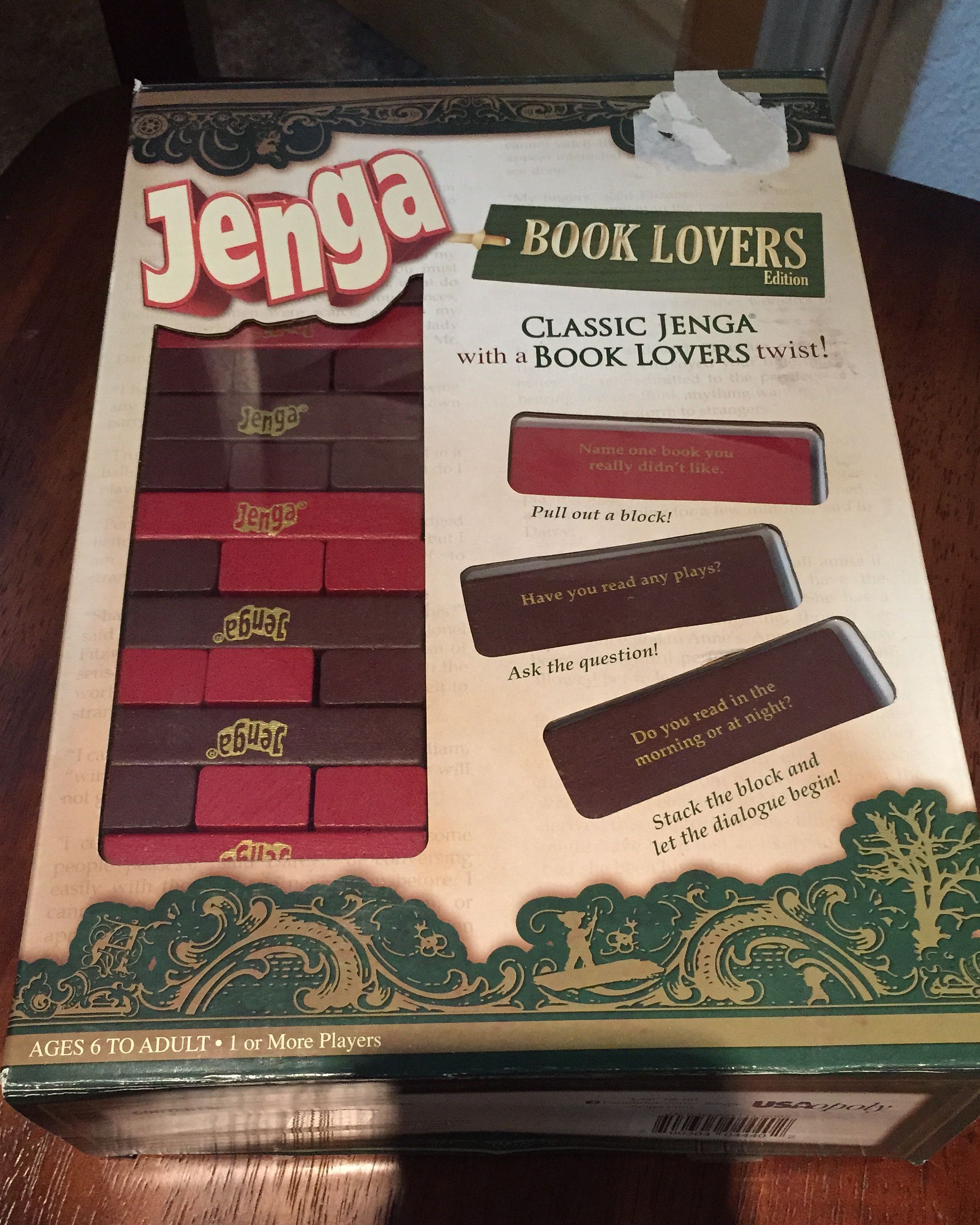 Jenga: Book Lovers Edition