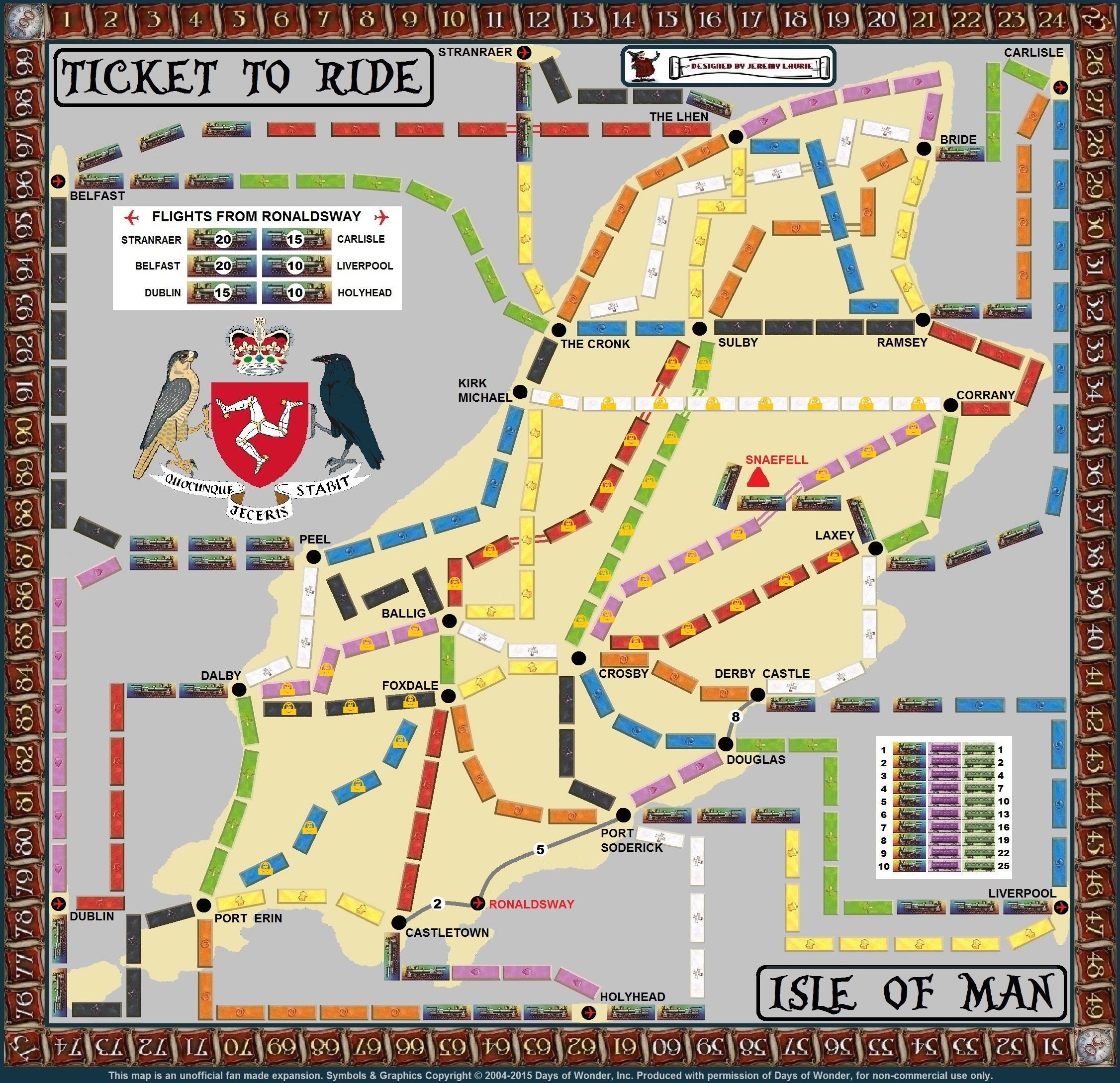 Isle of Man (fan expansion for Ticket to Ride)