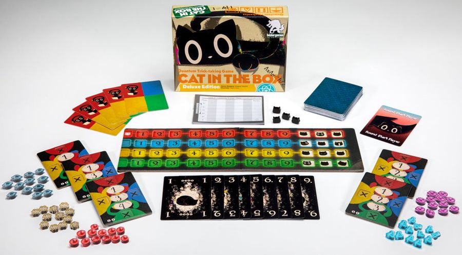 Cat in the Box: Deluxe Edition, Bézier Games, 2022 — box and components