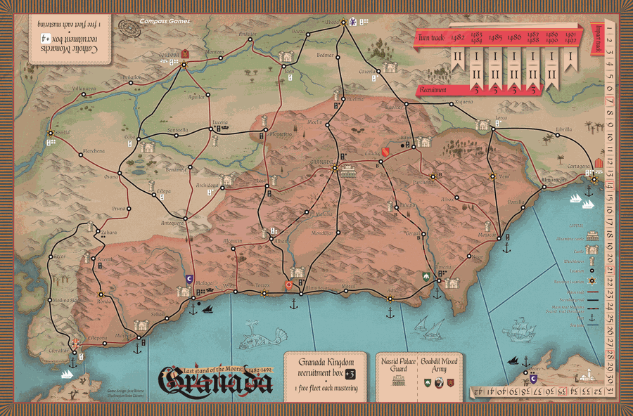Granada printed map