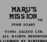 Video Game: Maru's Mission