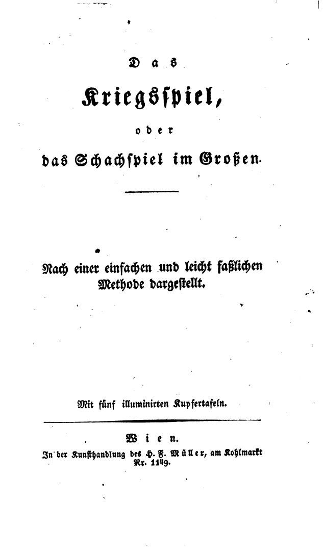Das Kriegsspiel, oder das Schachspiel im Großen.