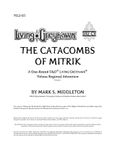 RPG Item: VEL2-05: The Catacombs of Mitrik