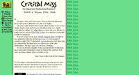 Issue: Critical Miss (Issue 4 - Winter 1999)