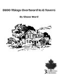 RPG Item: D100 Things Overheard in a Tavern