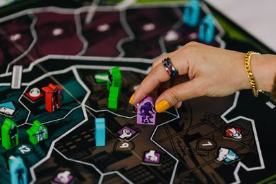 Grendel board setup showing the grim urban map of New York